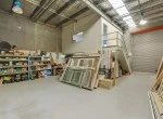 Warehouse facing roller door closed web